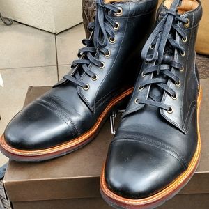 Florsheim Foundry Black Cap Toe Boots